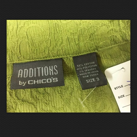 Additions, by Chico’s, blouse, green, size 3.: - Picture 6 of 6